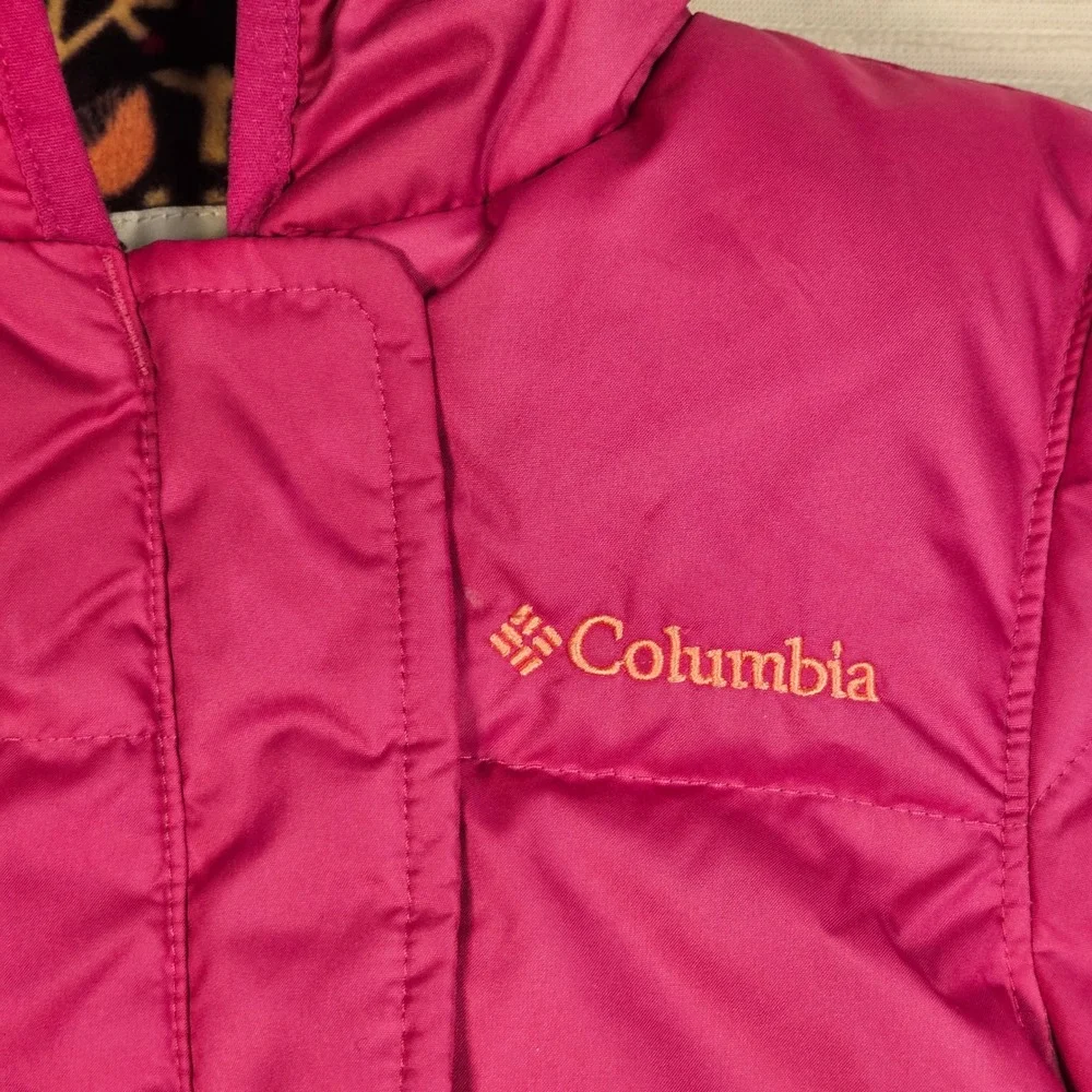 Columbia Snuggly Bunny Bunting Infant 0-3 MonthsPink Down Puffer Snowsuit Hooded